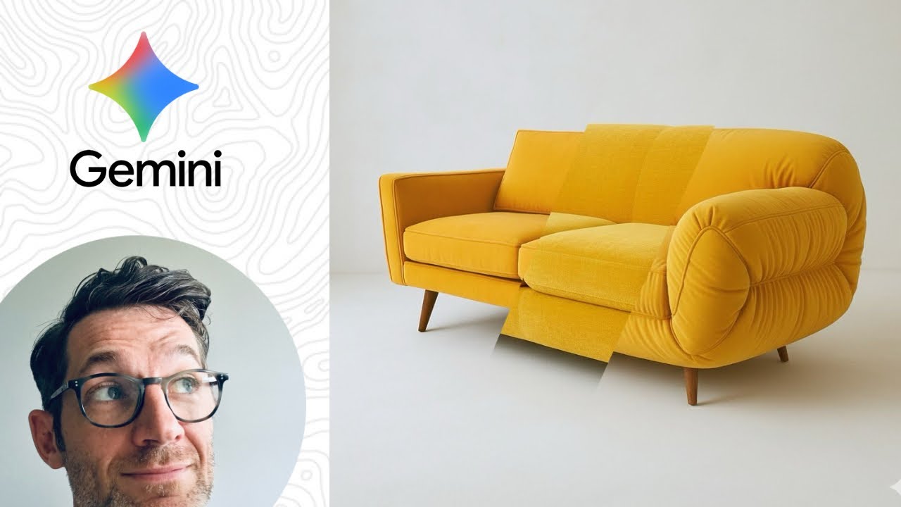 Google Gemini — вариации с желтым диваном