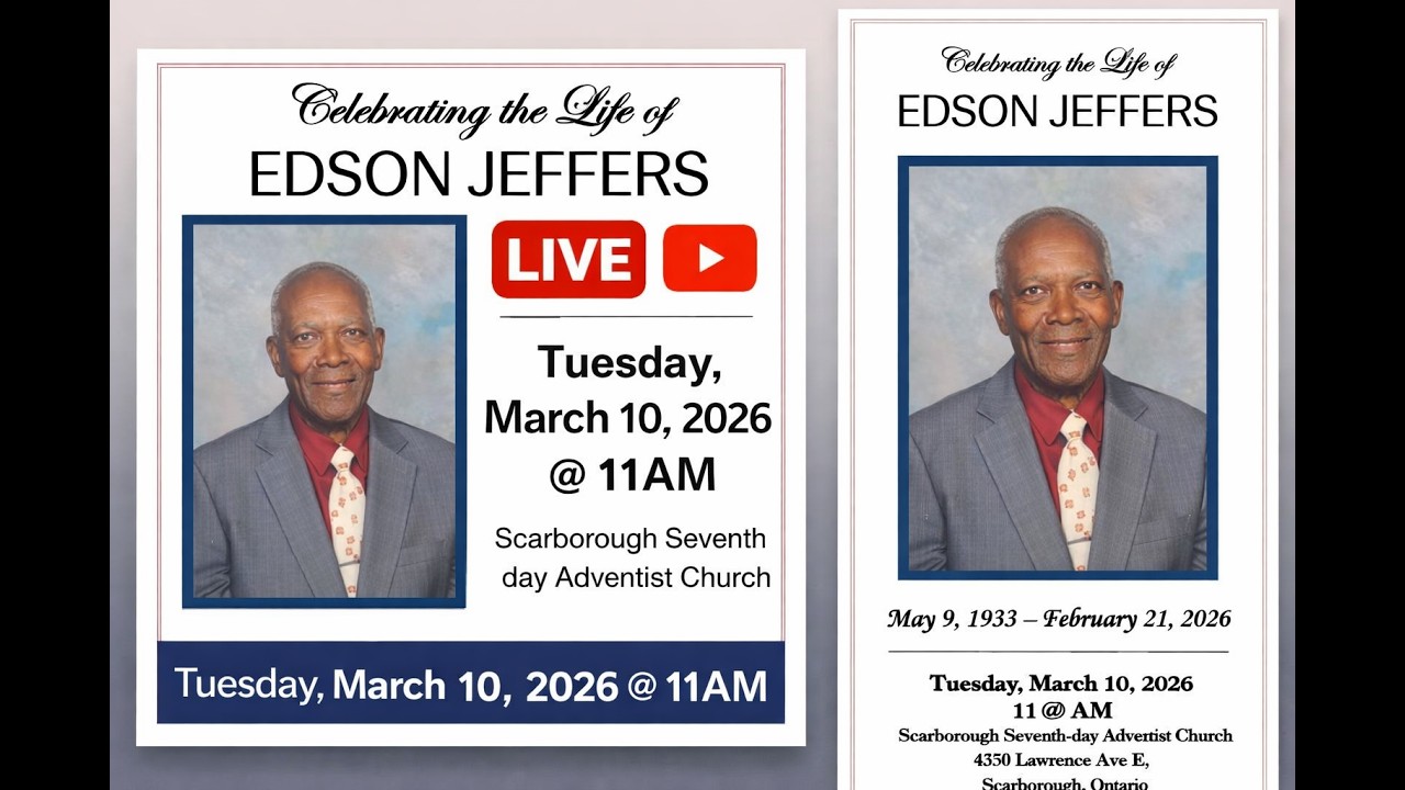 Scarborough SDA Church | Funeral Service for Edson Jeffers | March 10, 2026