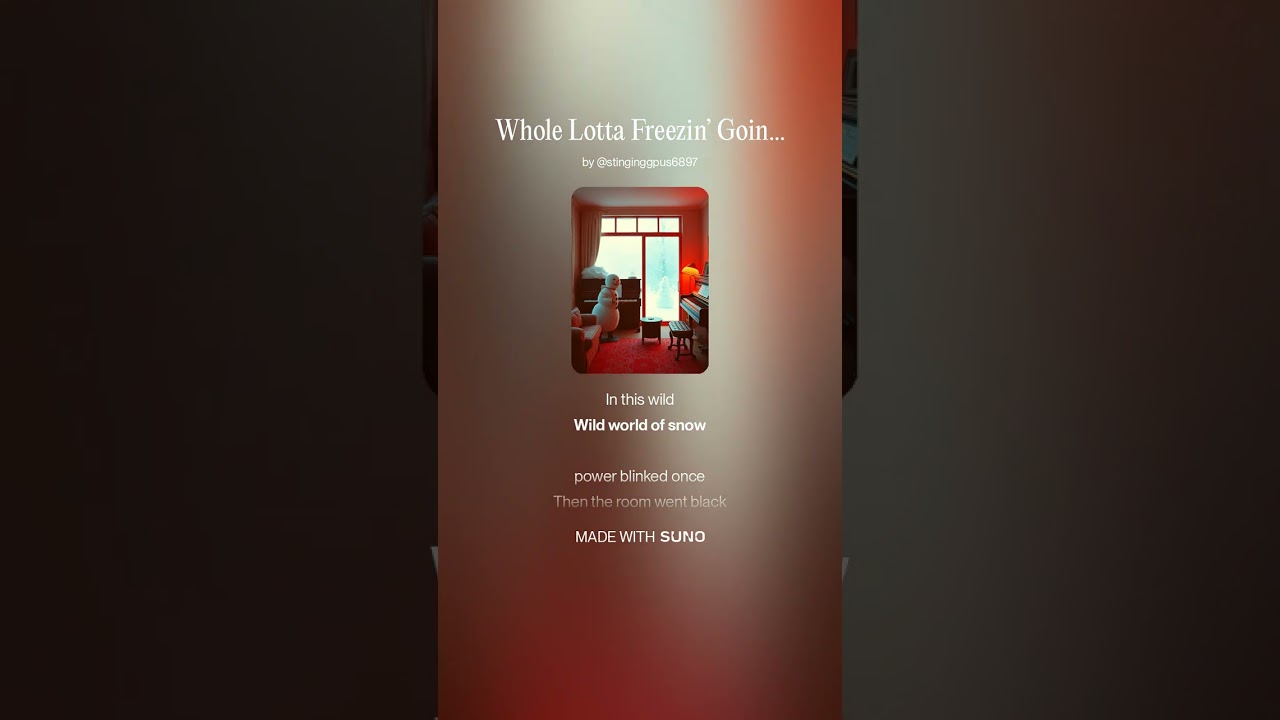 Whole Lotta Freezin’ Goin’ On By DEWEY MACLEOD