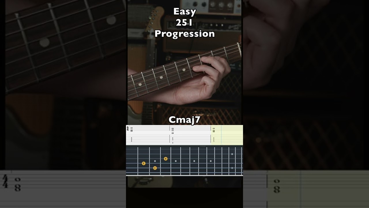 Simple 251 Progression - 🎸 #guitarlesson #guitarchords #251