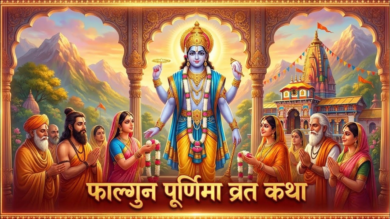 🪔 फाल्गुन पूर्णिमा व्रत की संपूर्ण कथा | Falgun Purnima 2026 | Shri Vishnu Vrat Katha | Purnima Vart