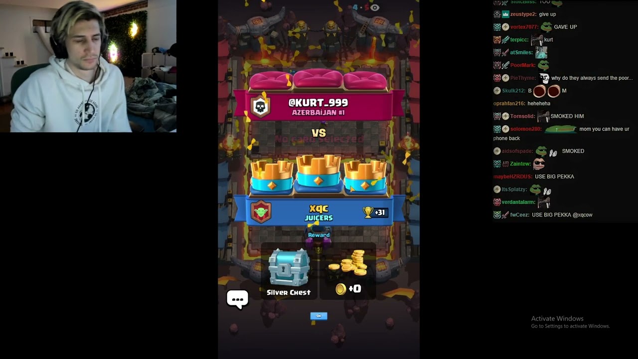 xQc Can't Stop Playing Clash Royale!