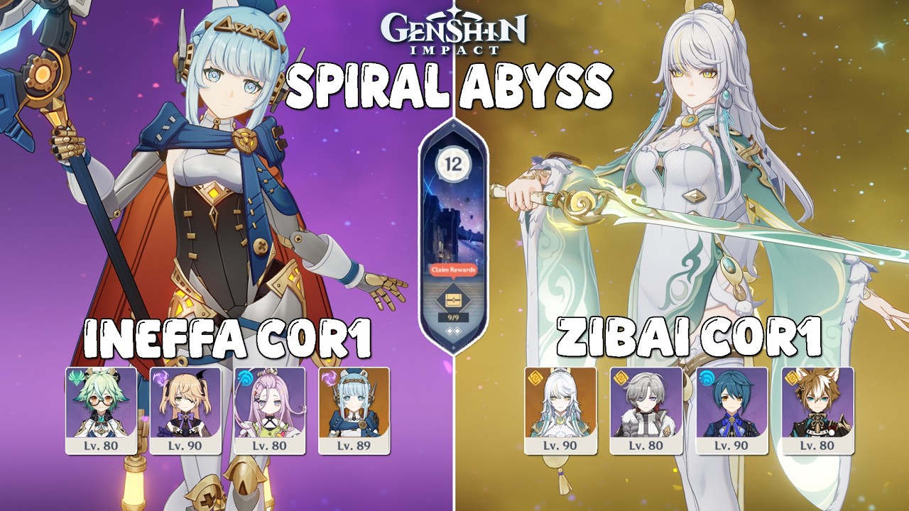 INEFFA COR1 & ZIBAI C0R1 SPIRAL ABYSS GENSHIN IMPACT