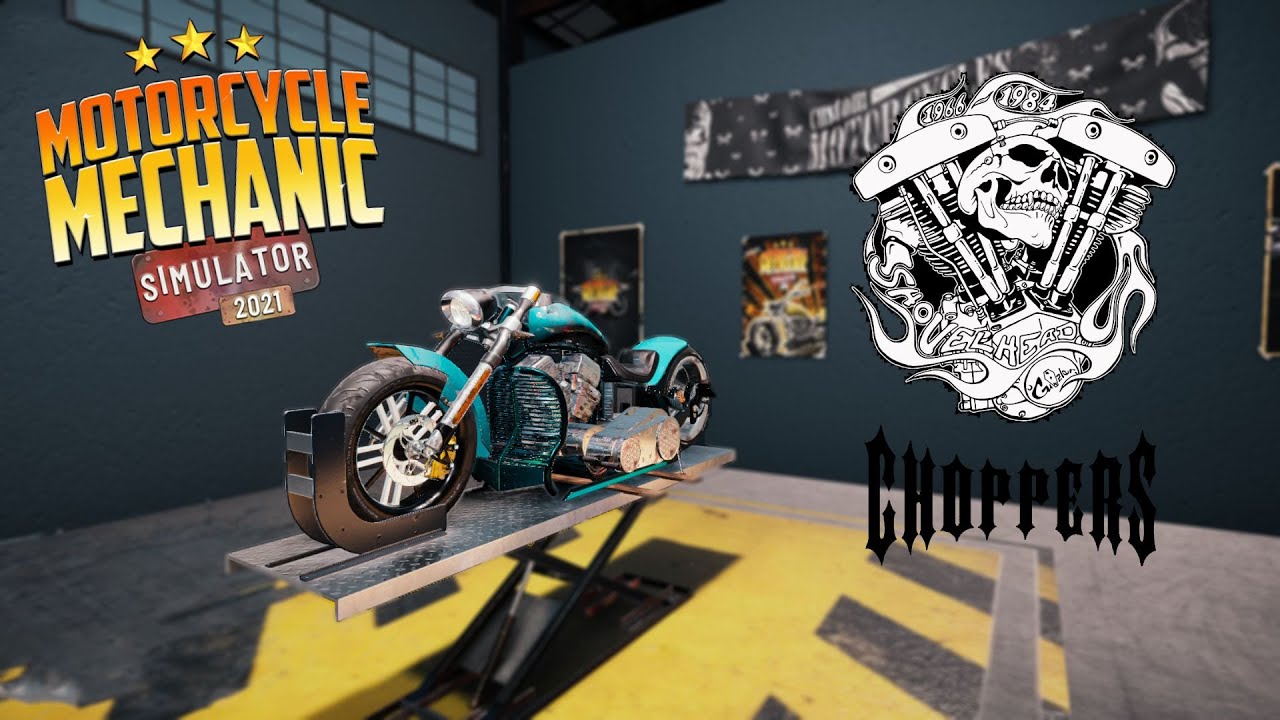 restoration CHOPPER HAWK tuning, paint ant test // MOTOCYCLE MECHANIC SIMULATOR 2021 gameplay 4K