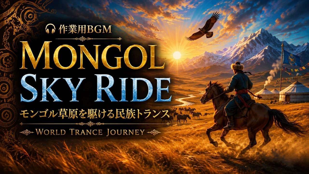 【作業用BGM】Mongol Sky Ride｜モンゴルの大地を駆ける民族トランス