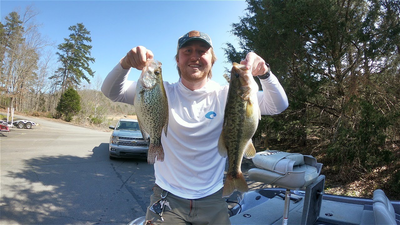 Fishing Lake Fontana for Spring Crappie and Spotted Bass