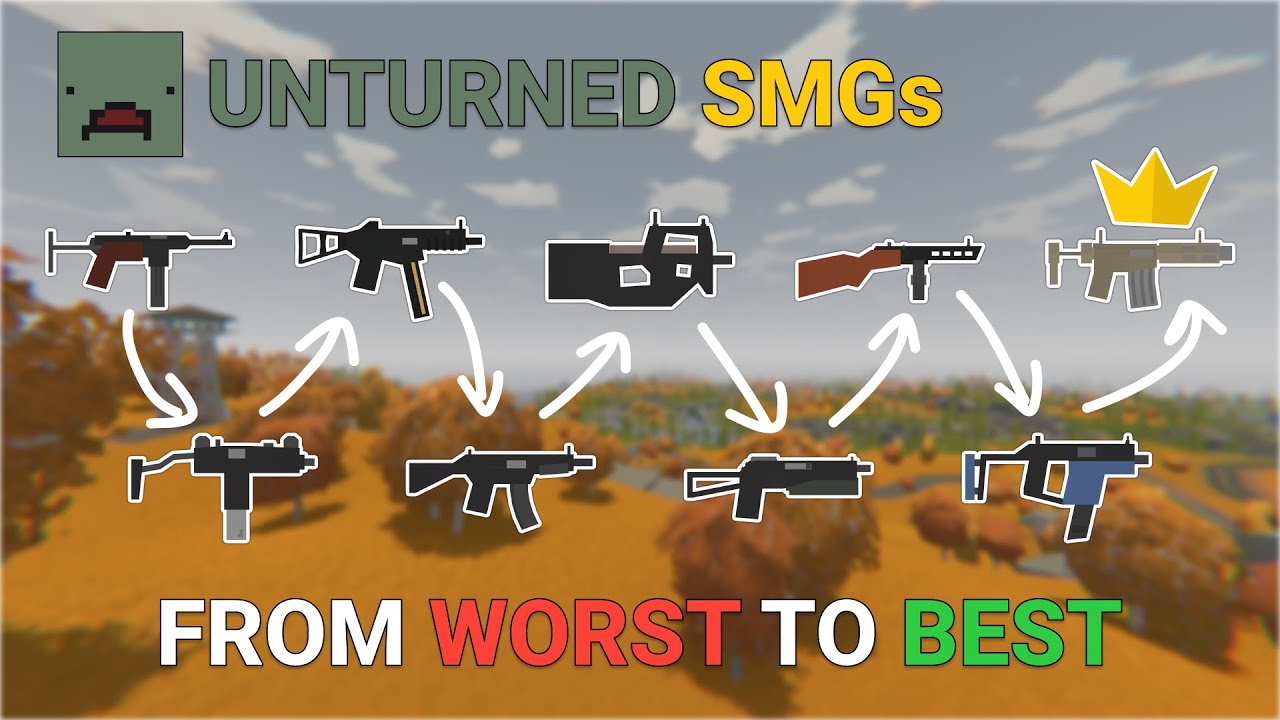 Все пистолеты-пулеметы Unturned (от худшего к лучшему)