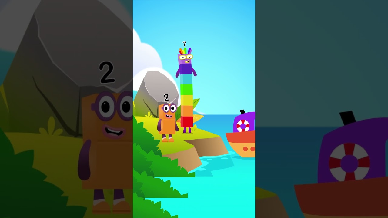 Numberblocks Learn to Count 2 & 7 in Beach Magic Run World New Season | Numberblocks Magic Adventure