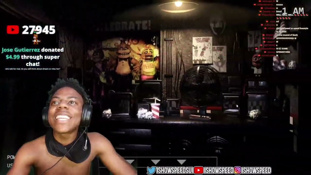 IShowSpeed Plays FNAF PLUS Horror Game 😨 (FULL VIDEO) *PART 2*