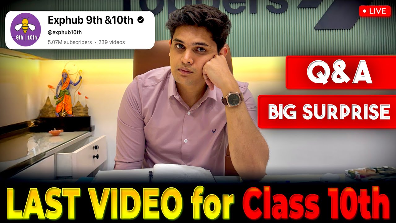Last Video for Class 10?😢| Big Surprise??| Q & A | Prashant Kirad