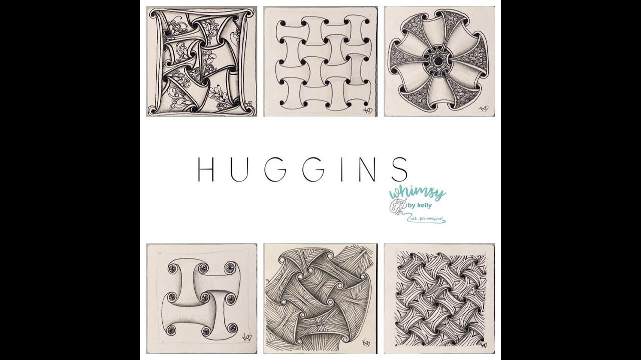 Huggins (Zentangle® Pattern) drawn by Kelly Barone, CZT