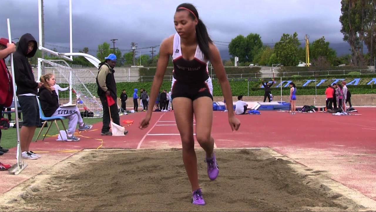 2012 SMHS Track - Girls' Long Jump - Varsity & Frosh-Soph (vs. South Pasadena)