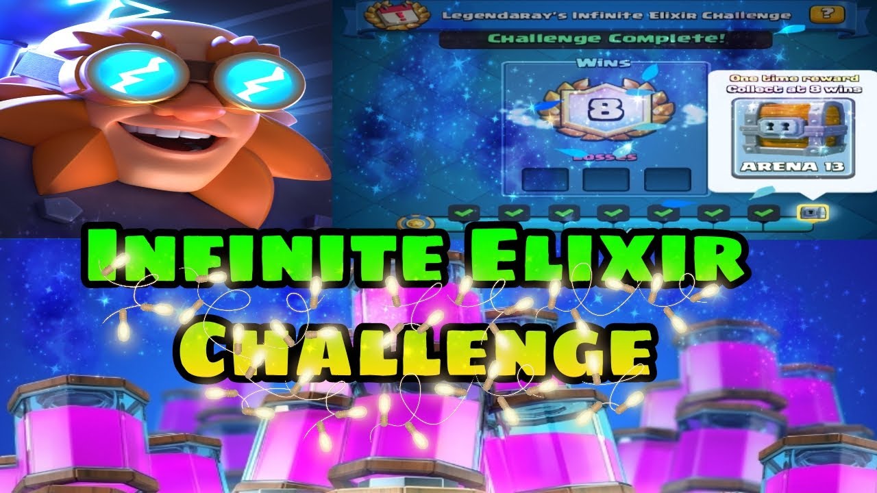 Infinite elixir challenge | Best two decks to play 7x challenge
