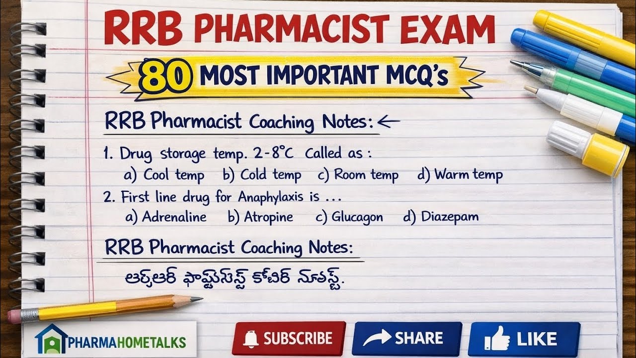 RRB pharamcist most important repeated bits #rrb #pharmacist #competitiveexams #rrbpharmacist2026