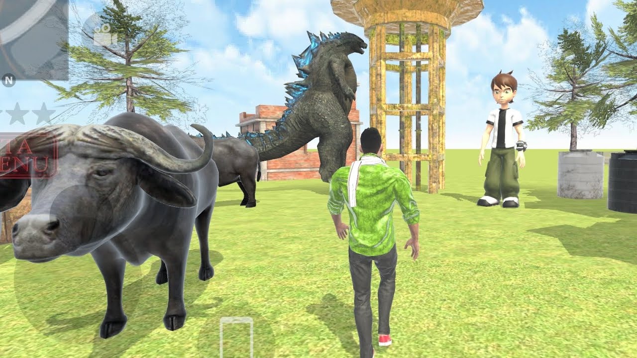 Godzilla City Attack💥In Indian Theft auto simulator Game 😍