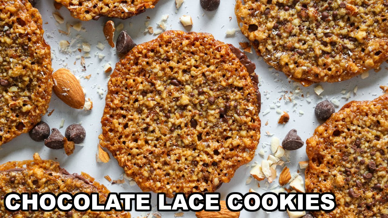 How to make Lace Cookies with Chocolate (Florentine Cookies)