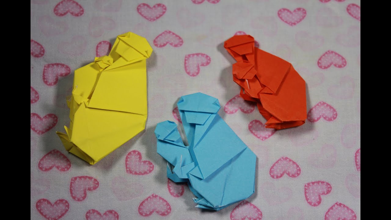 How to Origami Animal : Parent and child Monkey