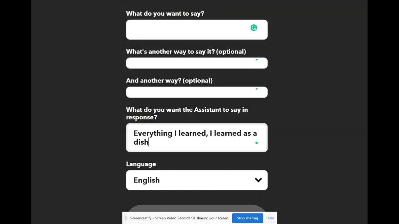 How to create a custom Google Assistant Response