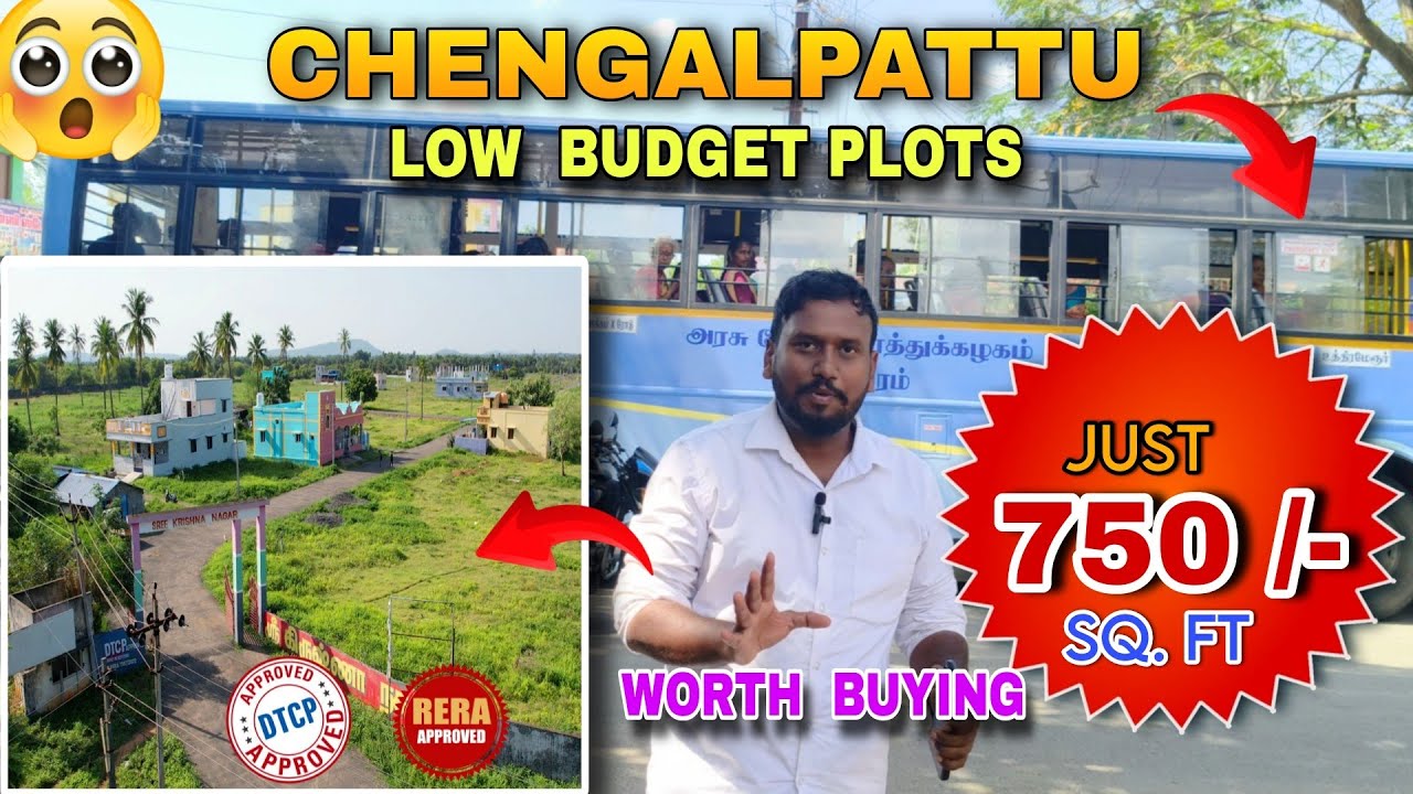 Just 750/- SQ.FT Land for sale Chengalpattu Near😍Best Investment Plots🤩KTM Realty #land #home #plot