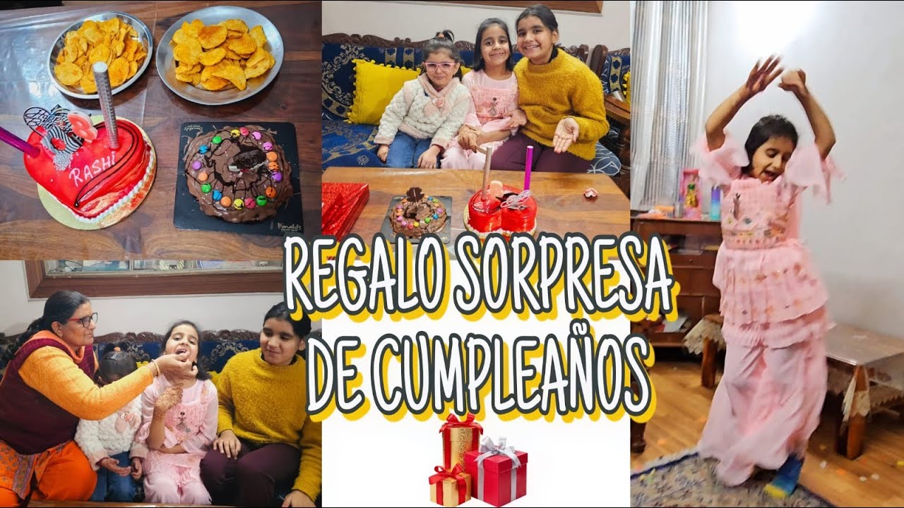 🎂Celebración de cumpleaños ~🤠Reacción de los niños a sus regalos y vestidos🎁