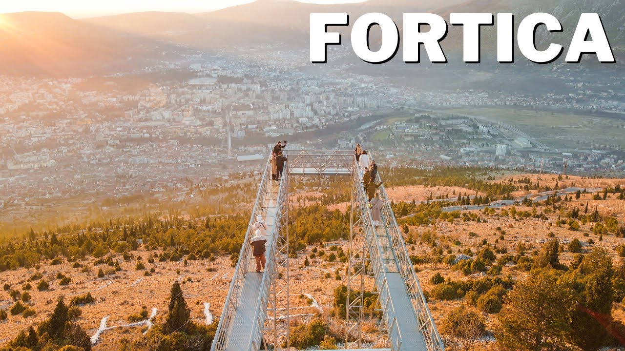 Vidikovac i šetnica Fortica, Mostar - Bosna i Hercegovina | 4K