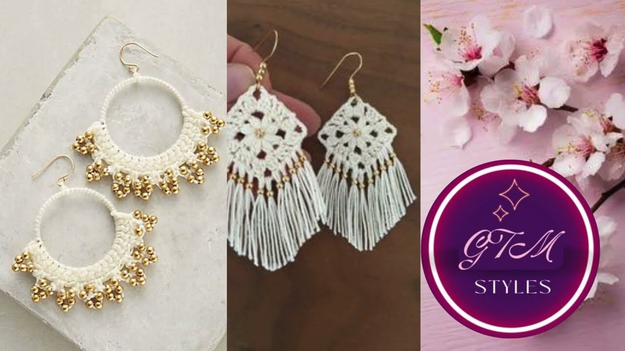 @Beautiful crochet Earrings designs and ideas _Crochet easy and stylish earrings