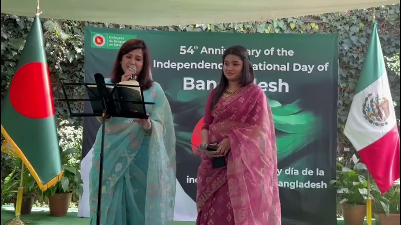 26 March program Bangladesh Embassy in Mexico, Nazmun Munira Nancy and her daughter