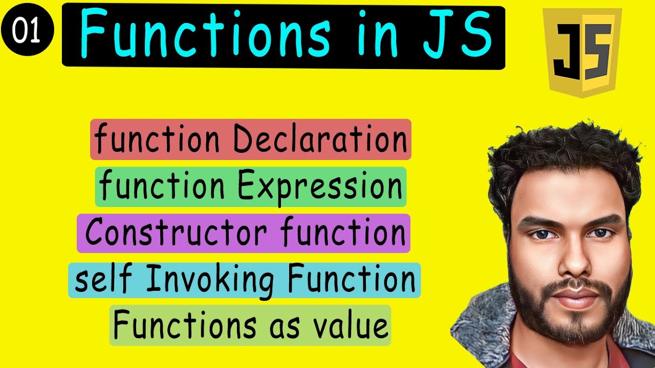 #01 Functions in JS | Functions Declarations, Constructor Function , Self Invoking Function🔥