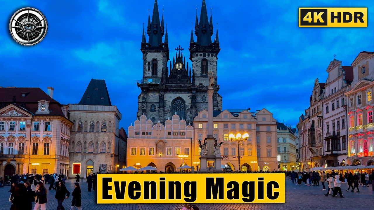Amazing Evening Colours: A Warm 13&deg;C Dusk in Prague | 4K HDR ASMR