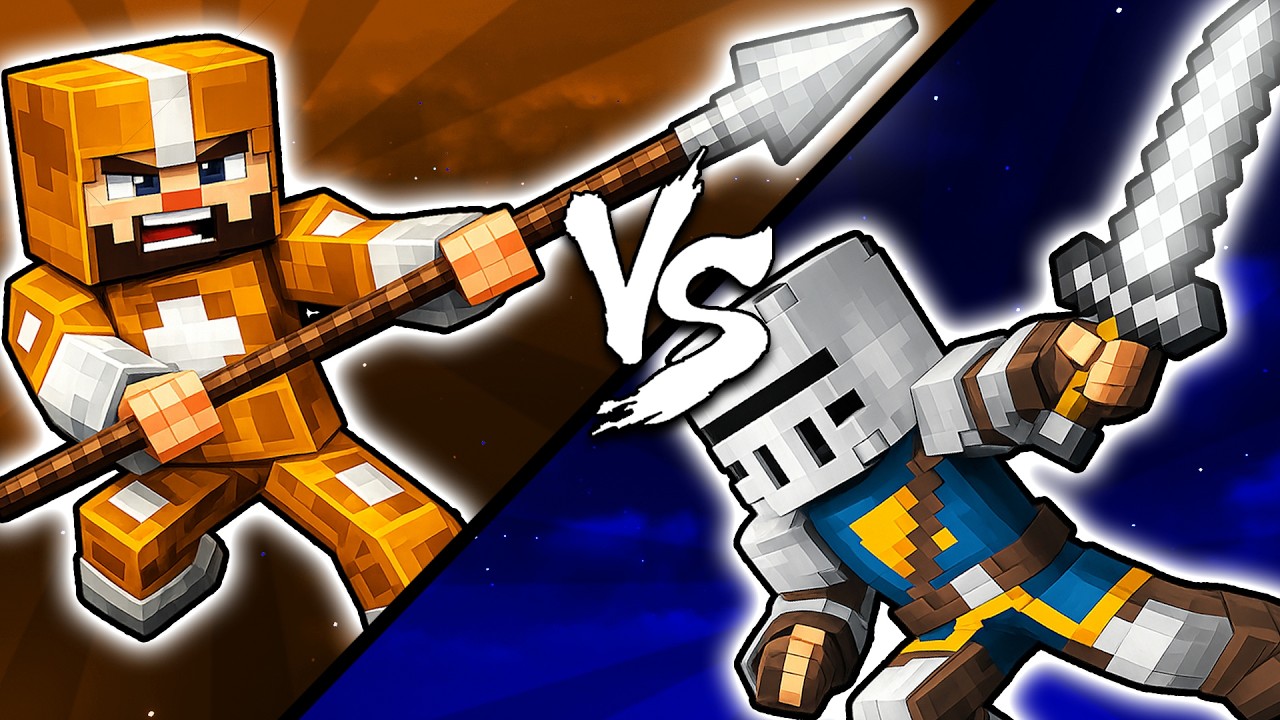 Spearman vs. Swordsman - Minecraft
