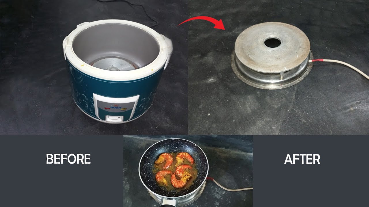 how to make electric stove from old rice cooker