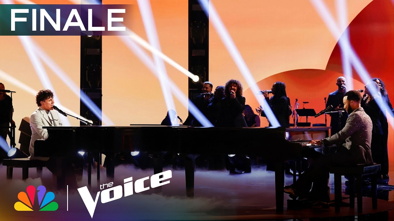 Lucas West and John Legend Channel Elton John at the Piano | The Voice Finale | NBC