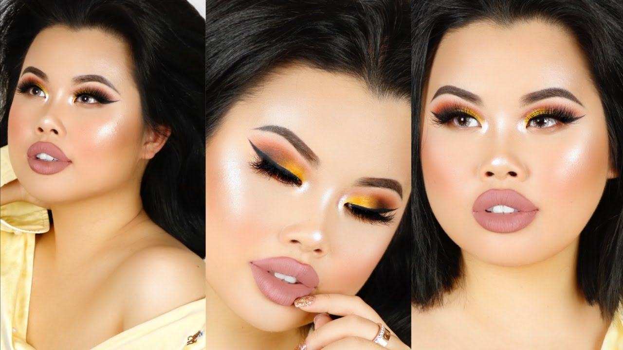 Spring Makeup Tutorial: Pop of Yellow + Winged Eyeliner! | Kim Thai