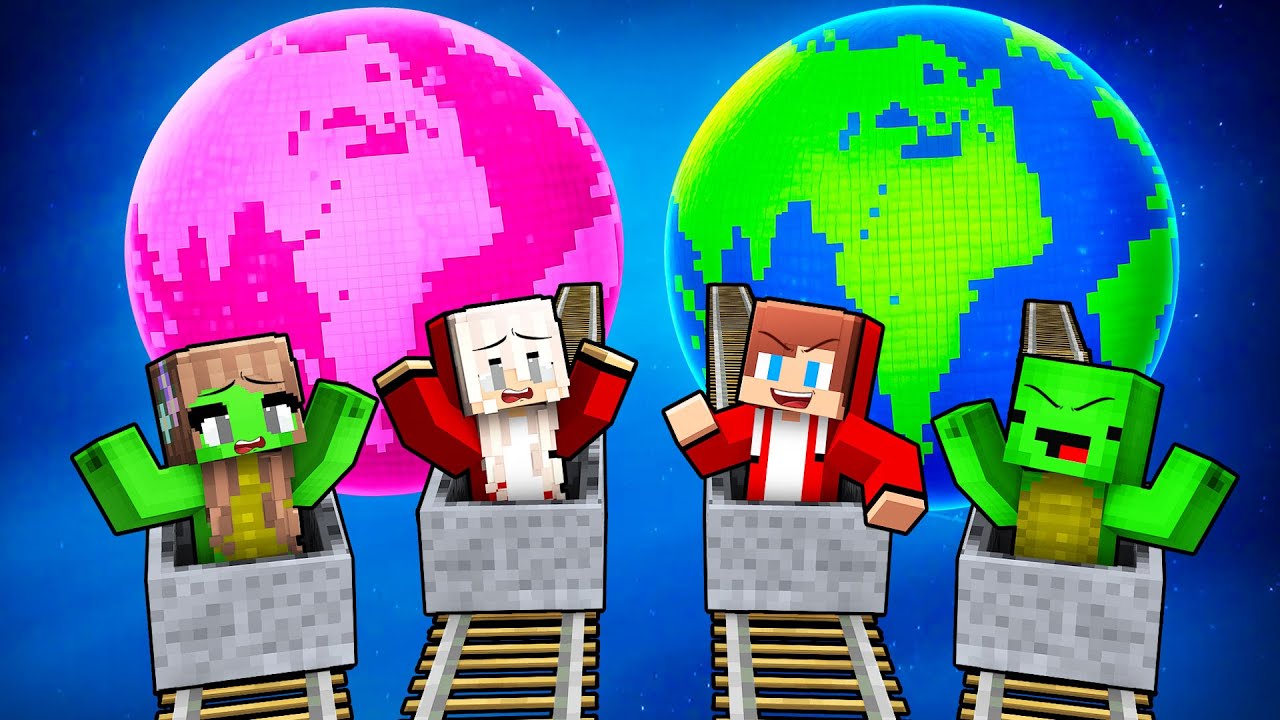 JJ and Mikey Planet Earth vs Girl Pink Planet (Maizen)