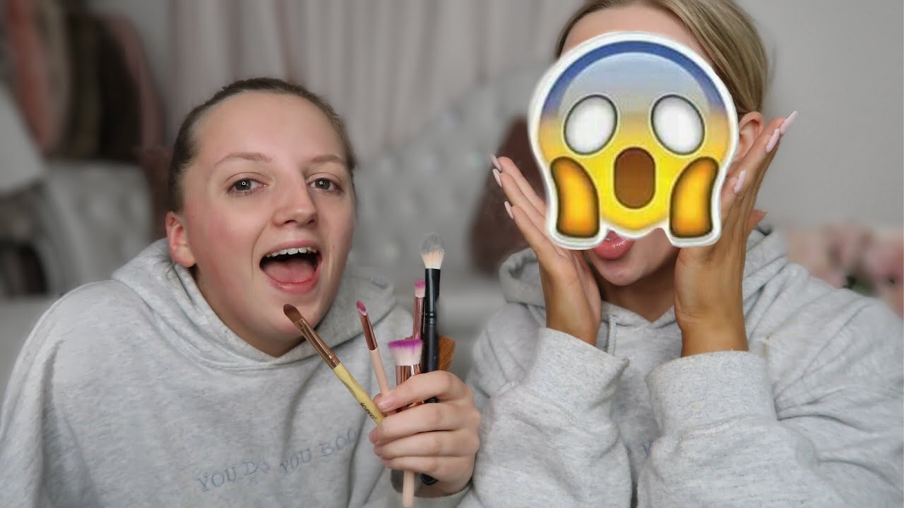 LITTLE SISTER DOES MY MAKEUP! | ELLE DARBY