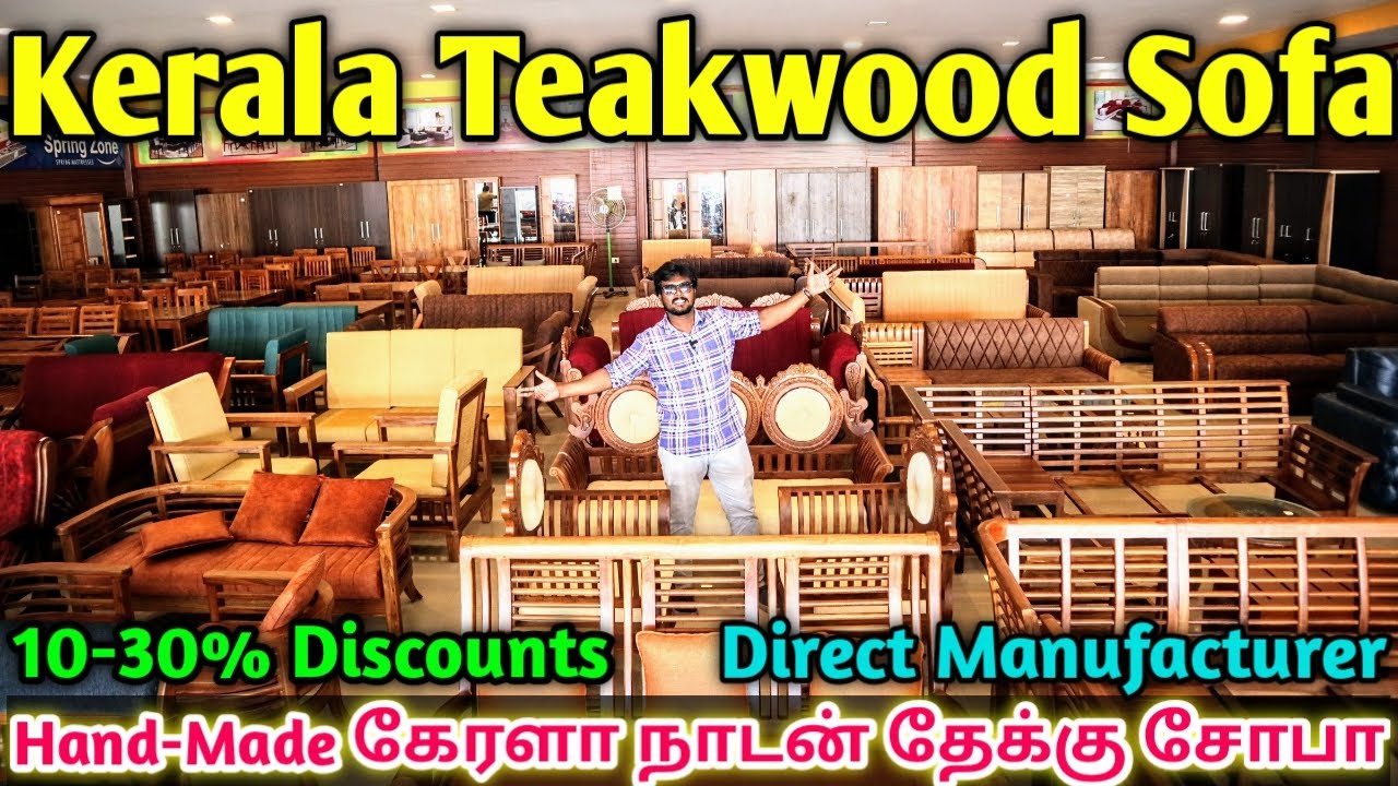 Hand made கேரளா நாடன் தேக்கு பர்னிச்சர் | Original Teak Wood Furniture | 10-30% Dis | Rajas Vlog