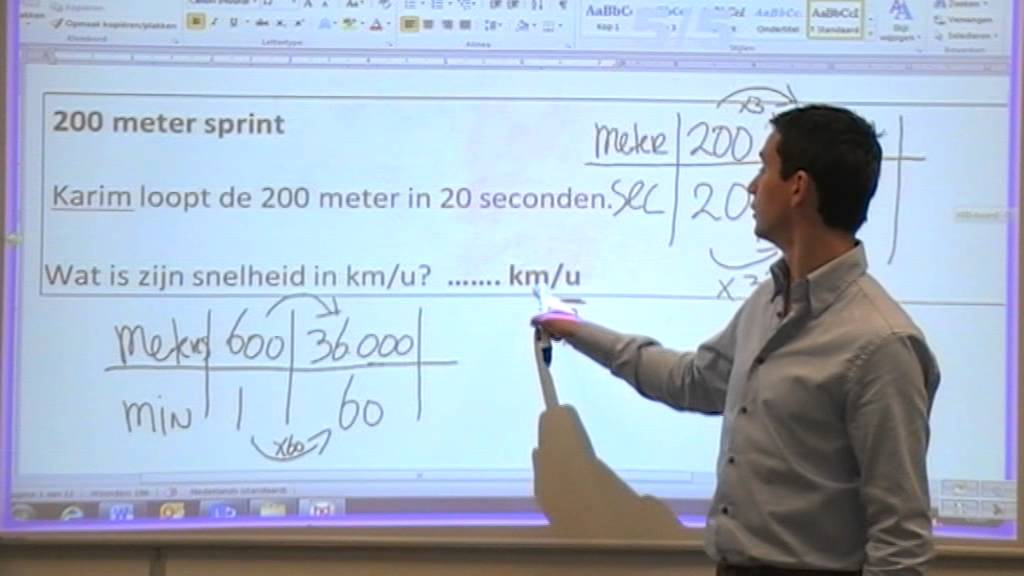 Omrekenen naar km/u Sprinter