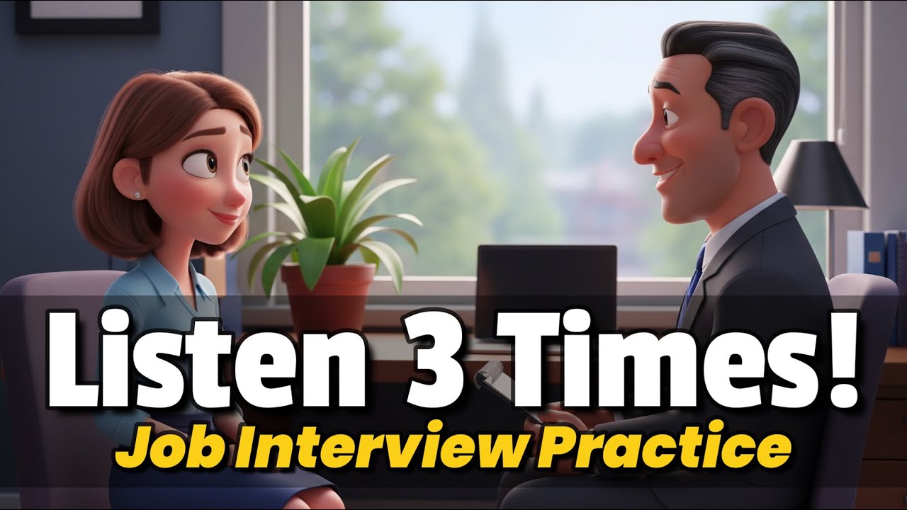 Job Interview English Practice | One Conversation in 3 Ways (A2 Level)