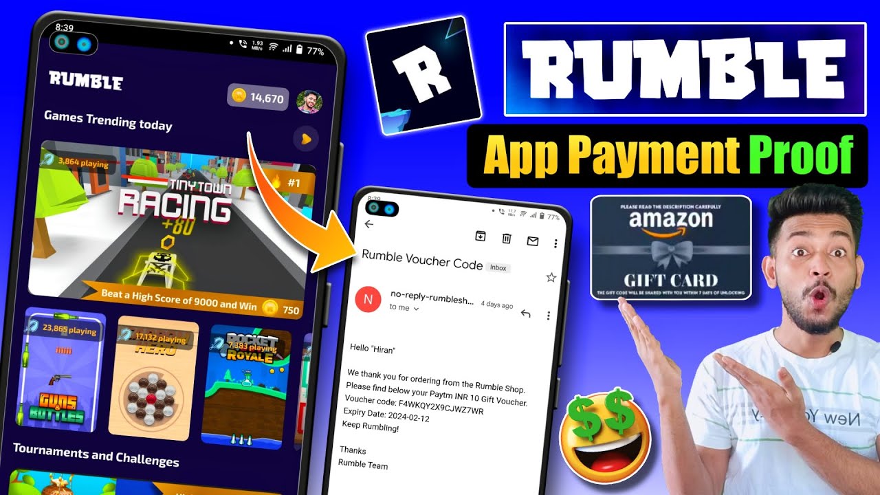 Rumble App Se Amazon Gift Card Kaise Le | Amazon Gift Card Earning App 2023 | Free Amazon Gift Card
