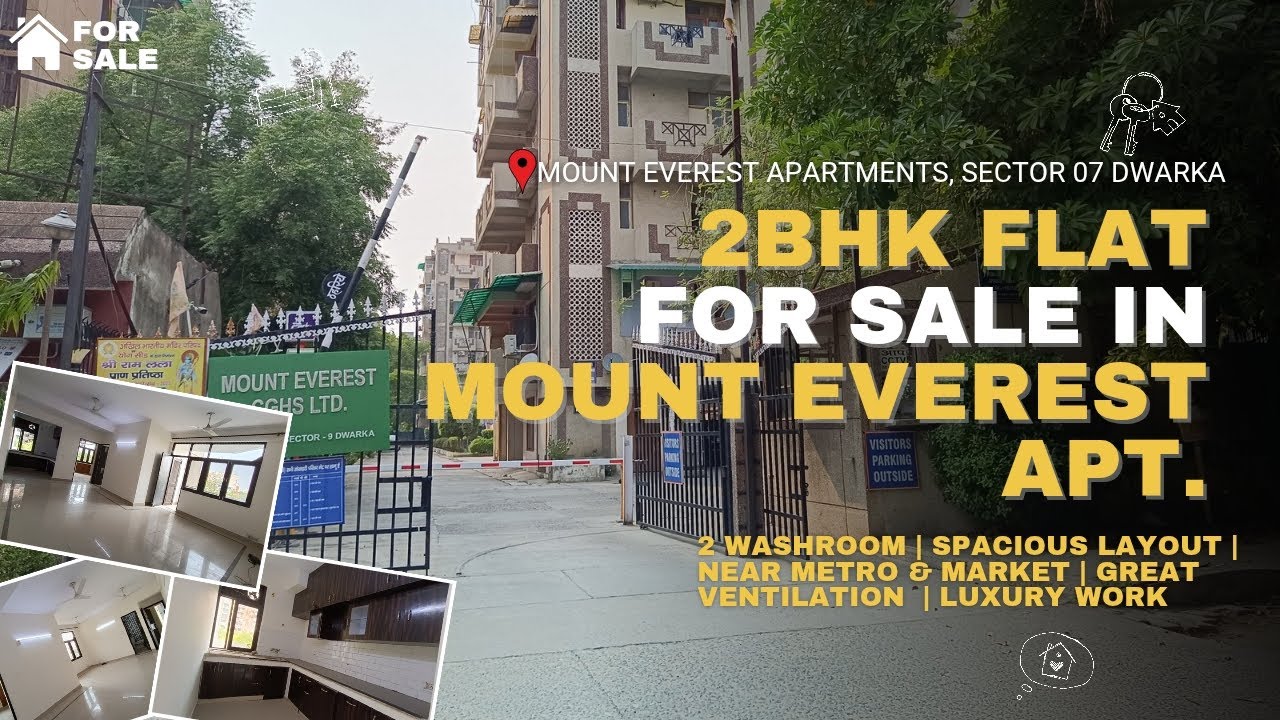 Mount Everest apartments : Affordable 2BHK Flat for sale in Sector 9 Dwarka | 2+2 Flat in Dwarka