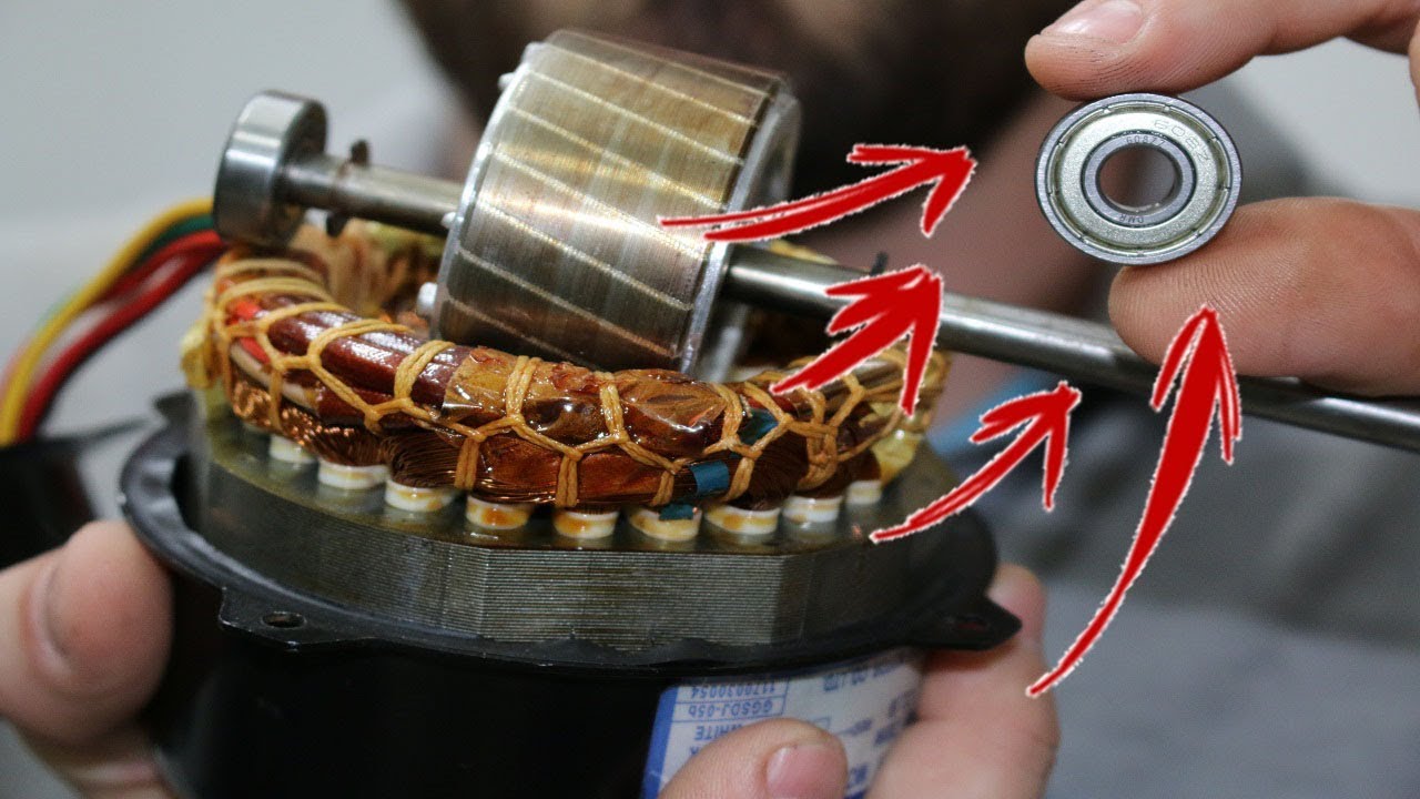 Troca Rolamento motor evaporadora 18 mil btus marca artel