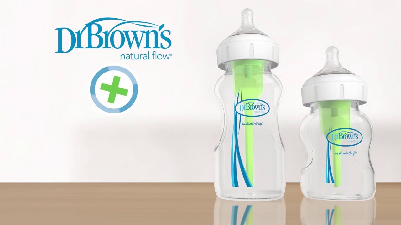 Butelka antykolkowa z szeroką szyjką - Natural Flow - Options+ - DR. BROWN'S - bebito.pl
