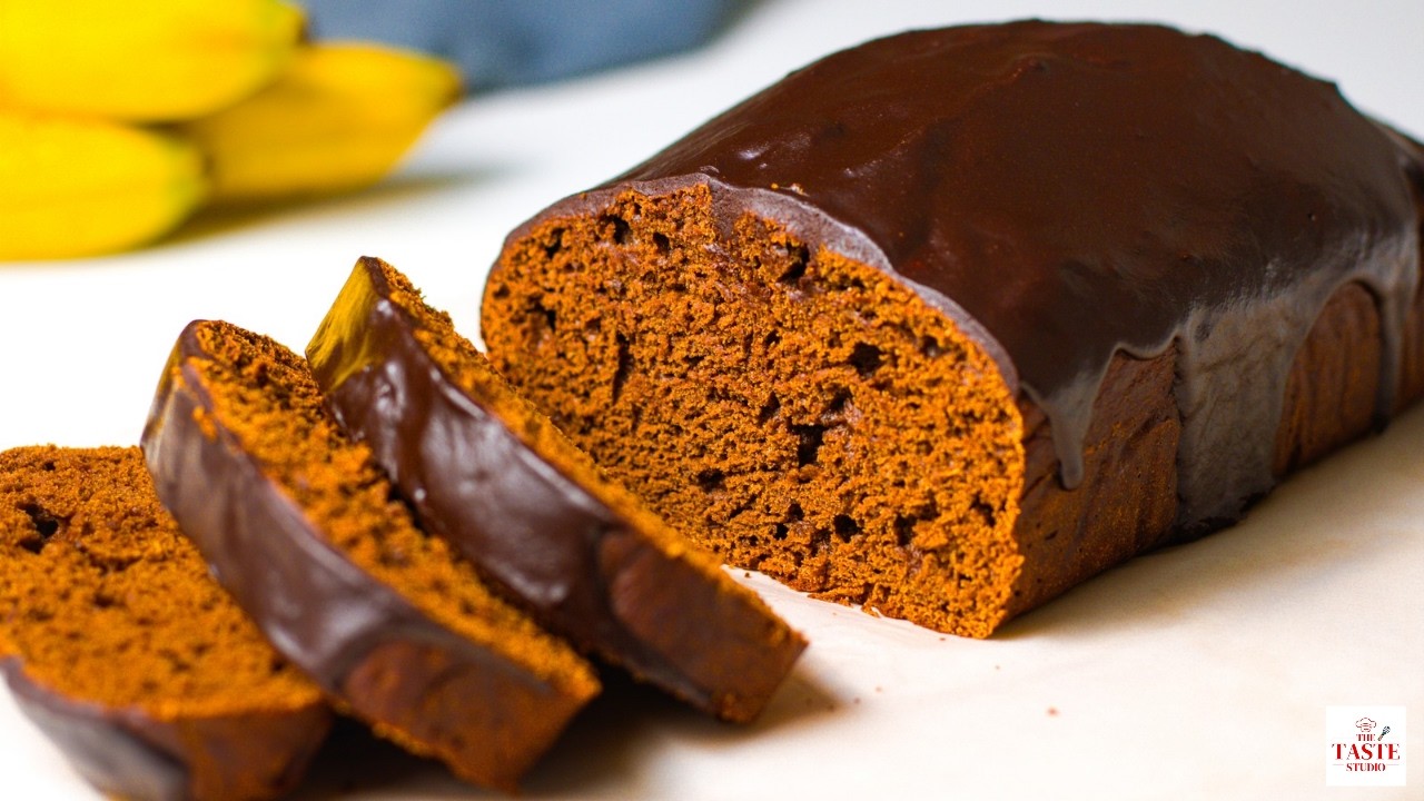 Easy Whole Wheat Chocolate Banana Bread | No Butter, No Oil | Soft & Delicious Recipe!