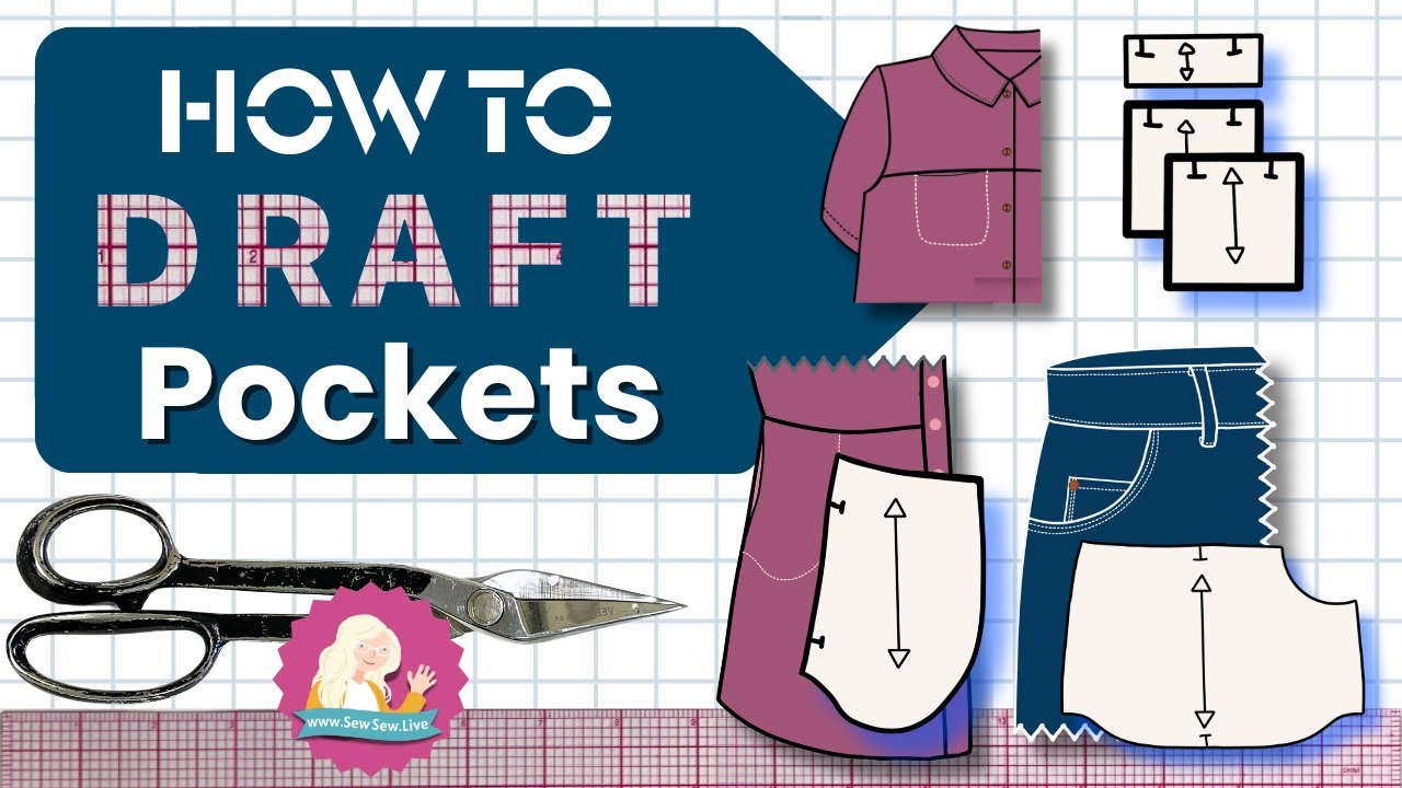 How to Draft Inseam, Jeans, and Drop Pockets patterns