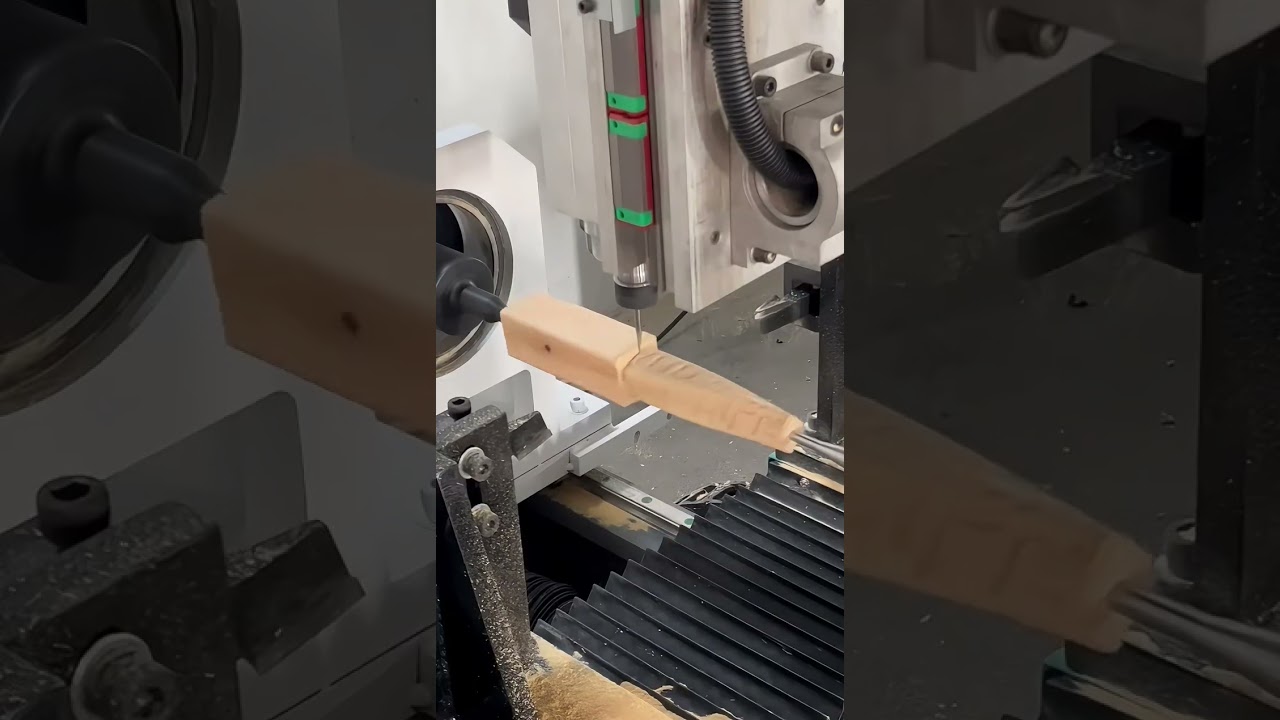 CNC Lathe Machining of Large Wine Corks #wood #woodworking #woodlathe #cncmill #engraving #cnc