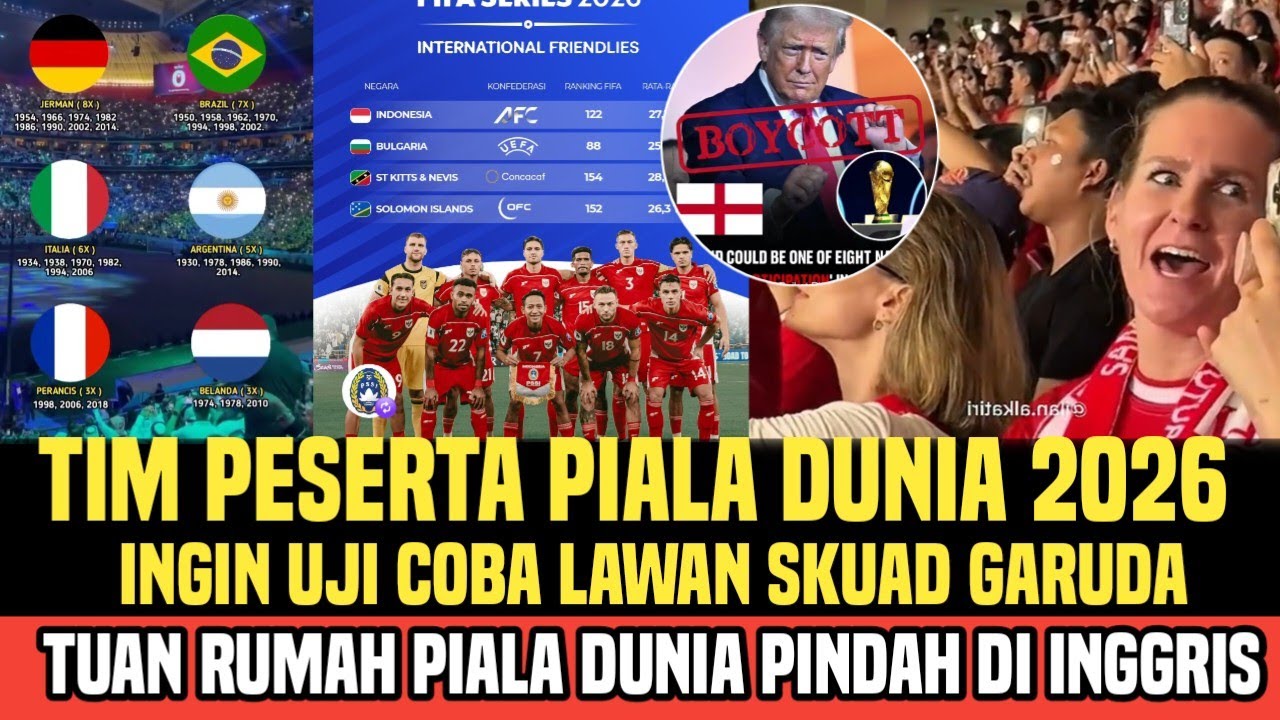 Tim eropa antri ingin uji coba lawan Timnas Indonesia sebelum Tampil di Piala Dunia 2026