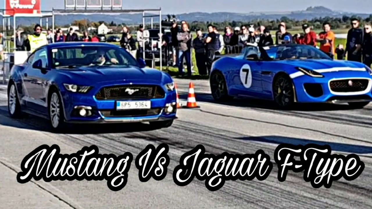 Ford Mustang Vs Jaguar F-Type Drag Race Automotosprint CR 30.9.2017 Nissan GTR Jaguar F-Type Dodge