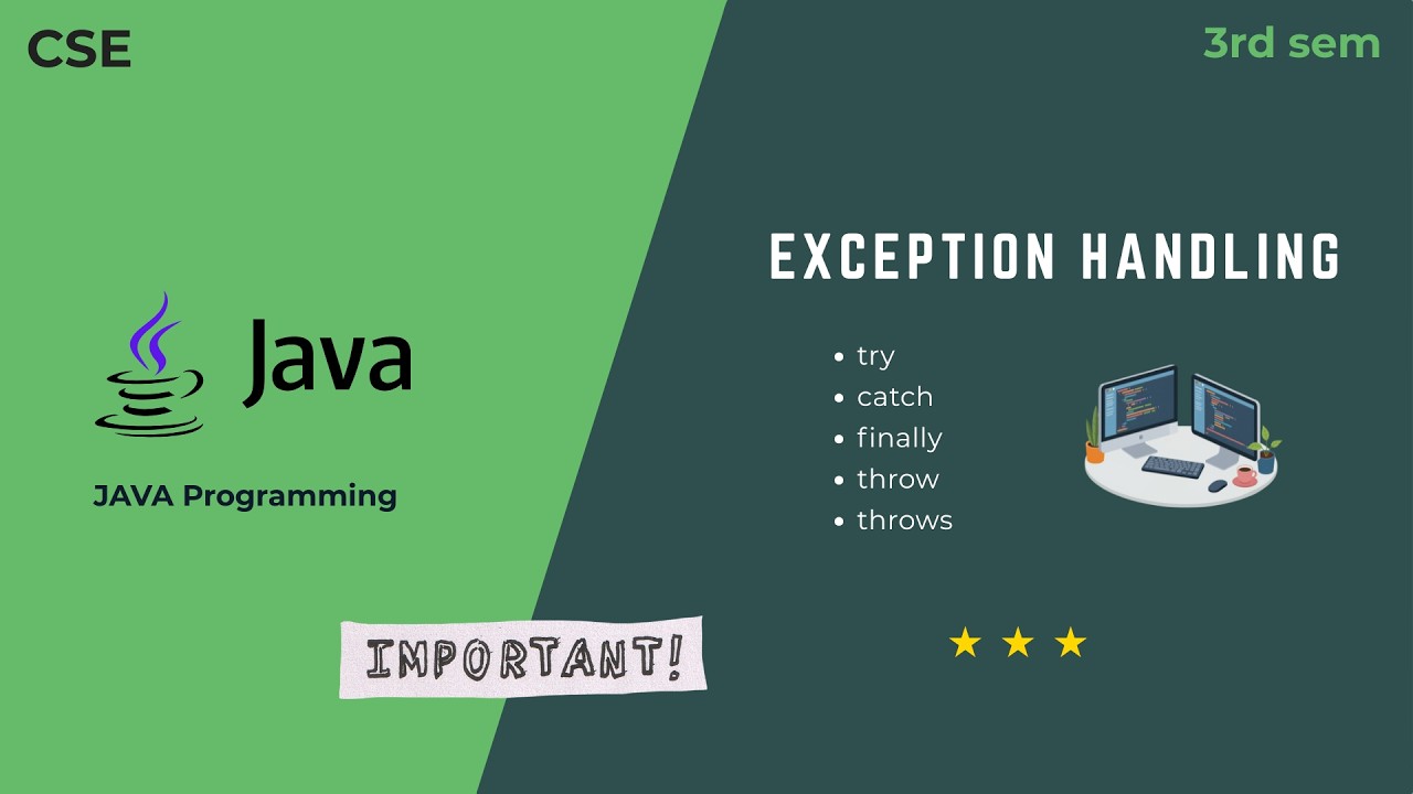 Exception Handling in Java | Types & 5 Keywords | Java | BCS306A