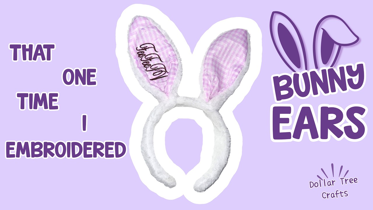 Can You Embroider on Bunny Ears? (Dollar Tree meets Poolin ECO06)