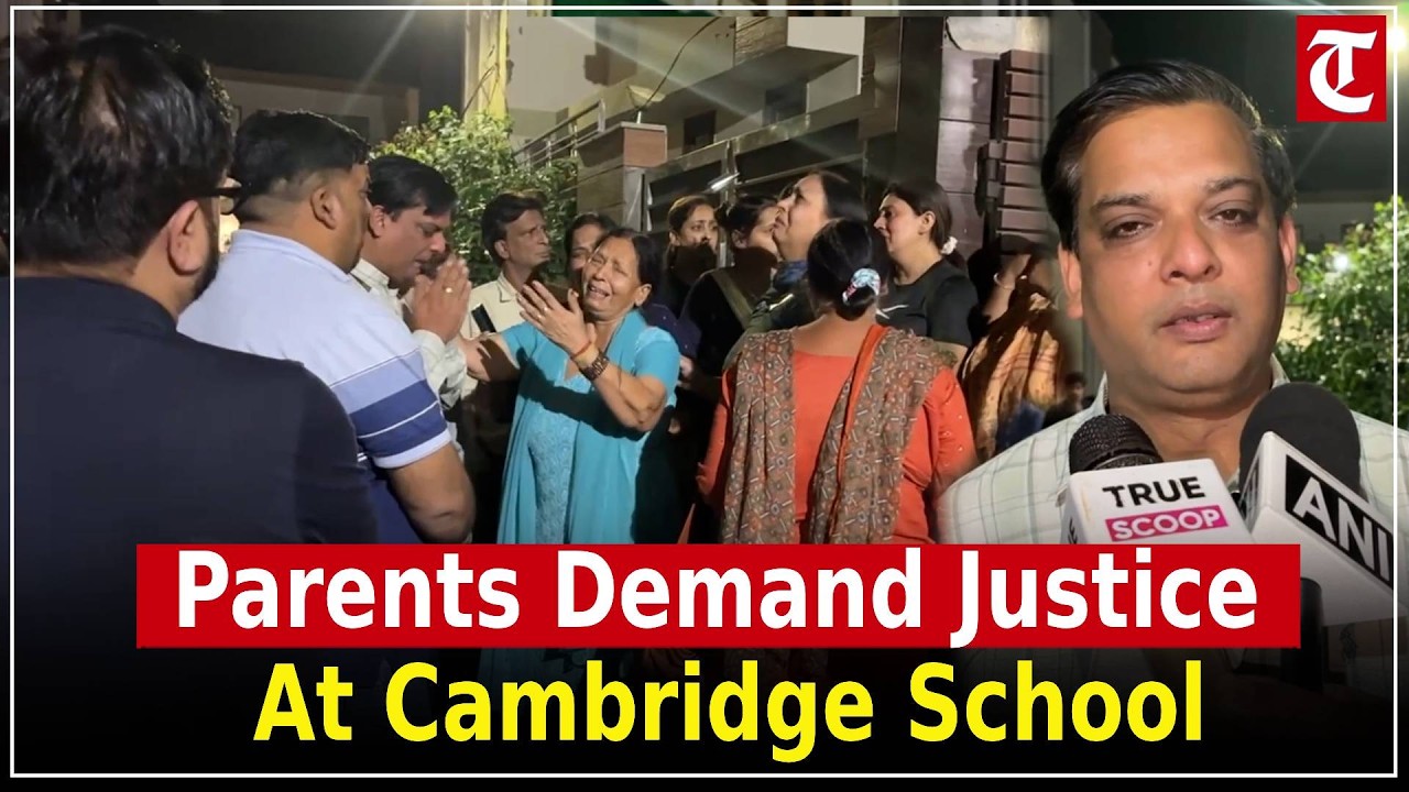 Parents protest outside Cambridge School Jalandhar after student’s death; police respond.